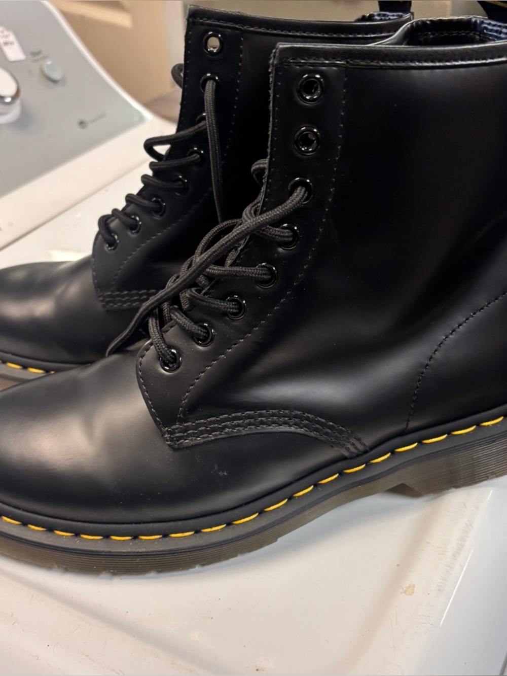 Dr. Martens 1460 Black Leather smooth boots - size 10 women size 9 men